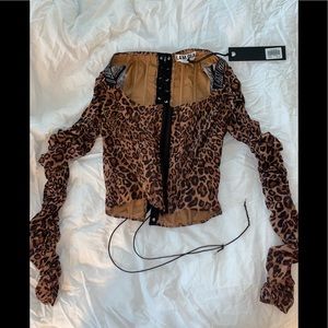 I.AM.GIA Leopard Corset Top